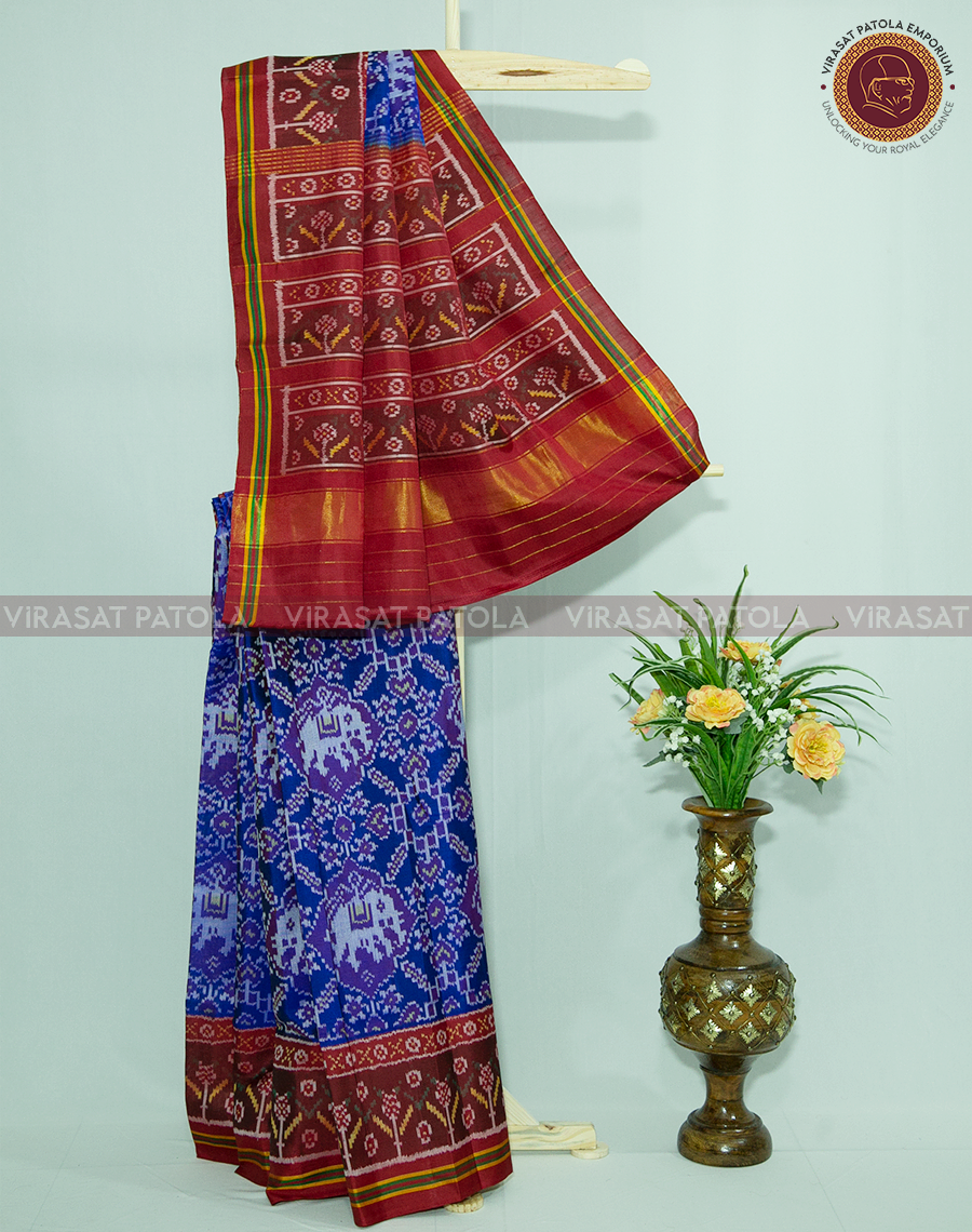 Blue Traditional Patola Saree