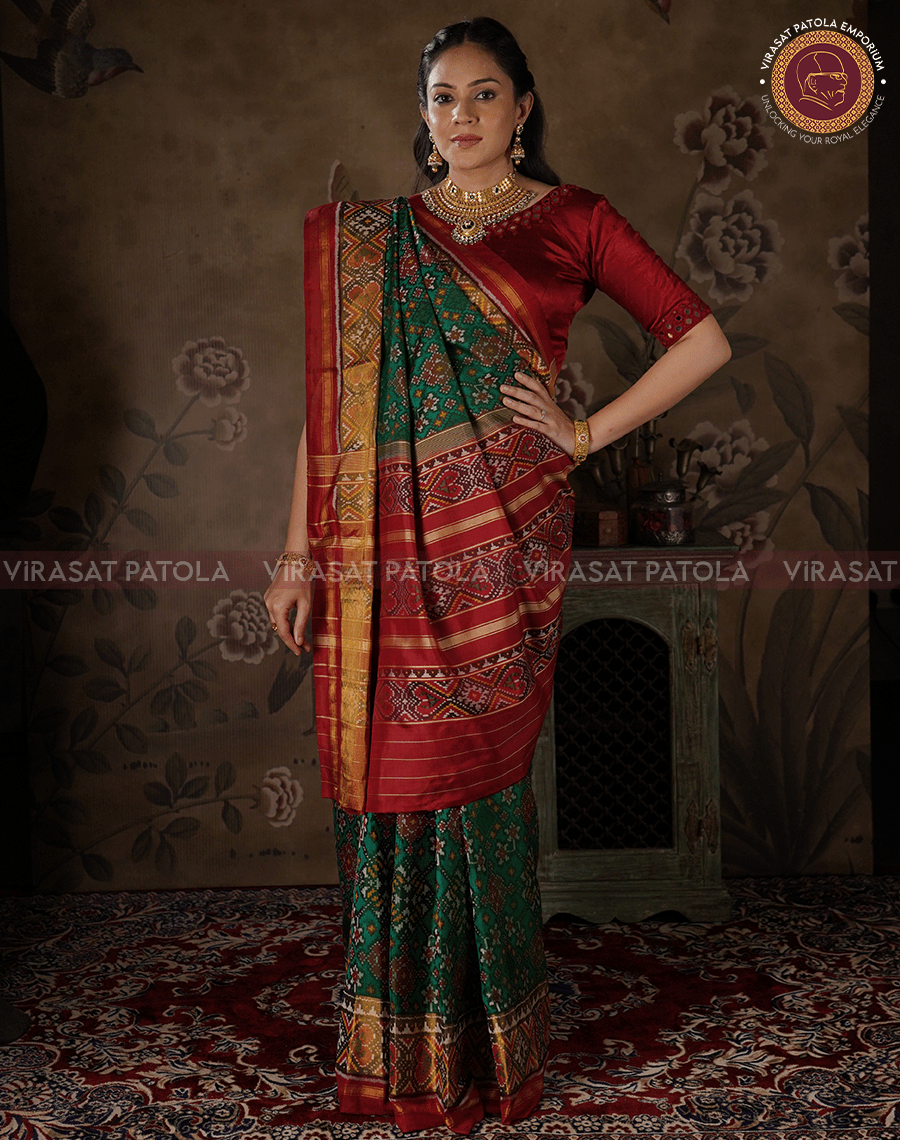 Green Traditional Patola Saree